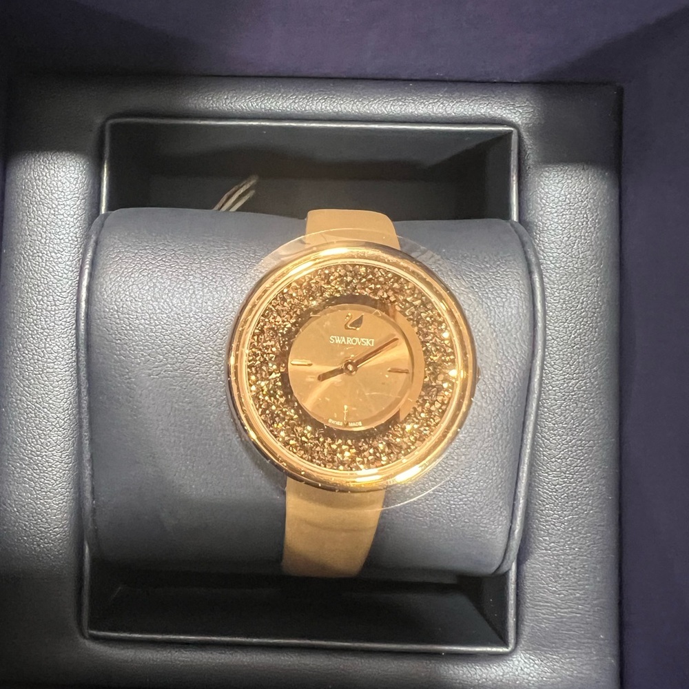 Swarovski Gold Crystal-Studded Watch